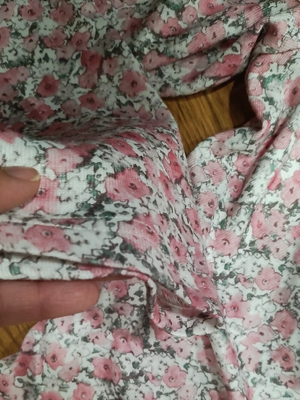 Floral Pink Ruched Drawstring Crop Top - Picture 3 of 7